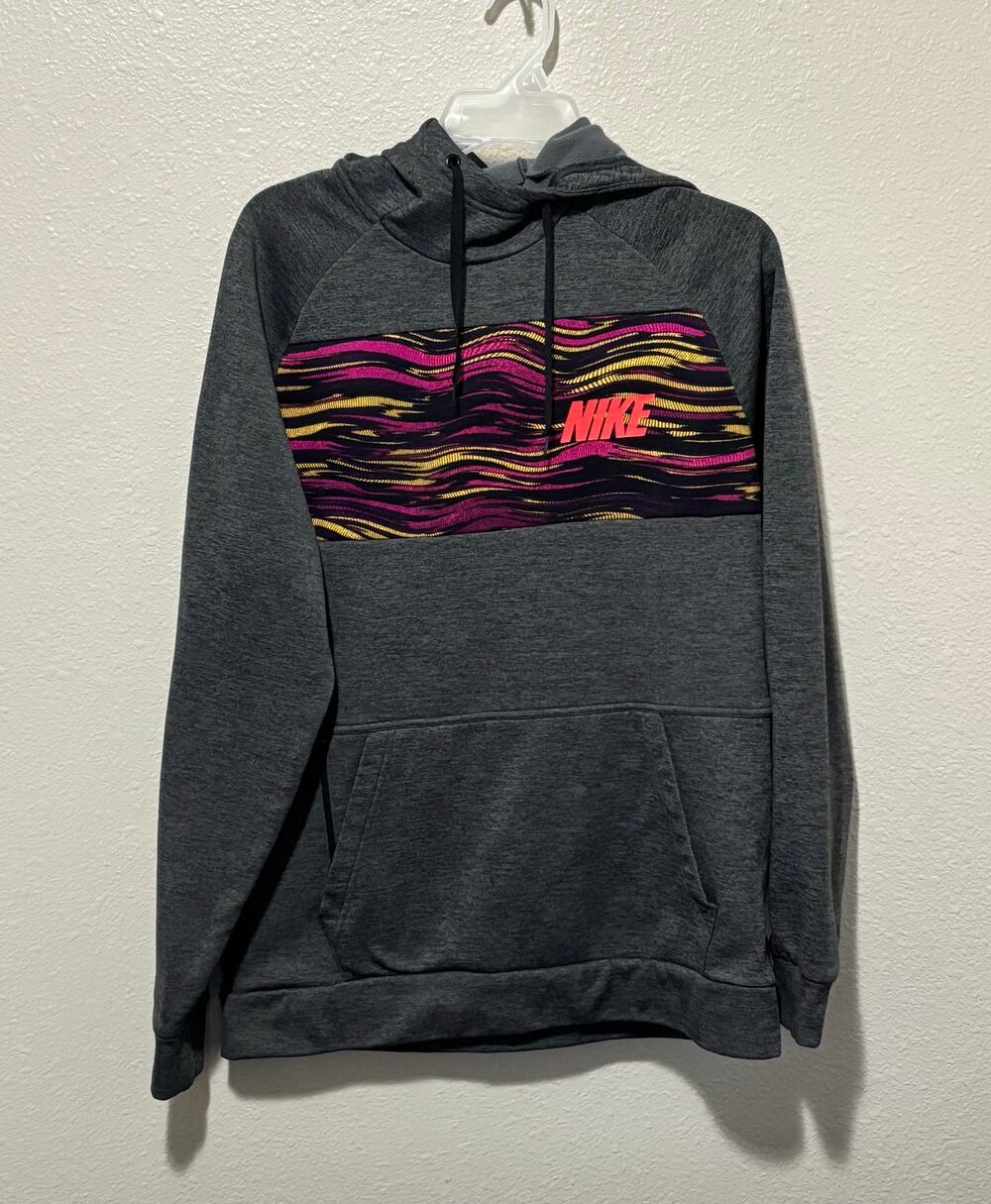 RARE! Men’s Women’s Nike Hoodie Sweatshirt Aztec Multicolor Zipper Pocket size M